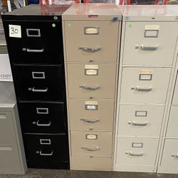 HON 4 Drawer Metal Vertical File Cabinets! Letter Sized! Only $30 Ea!!