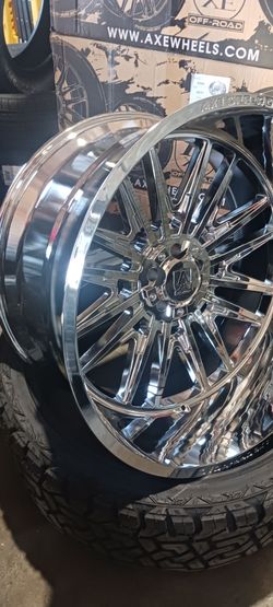 🔥 FORGIATO STYLE 26x14 AXE ECHO CHROME DEEP LIP 5 LUG WHEELS – $4,990 OUT THE DOOR 🔥