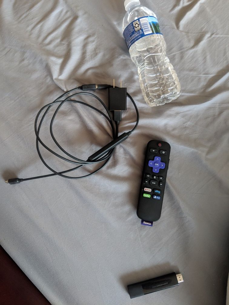 Roku with remote and extension cord