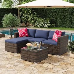 5pc Outdoor Sectional Patio Furniture Set