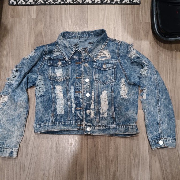 Ladies Jean Jacket Size Large