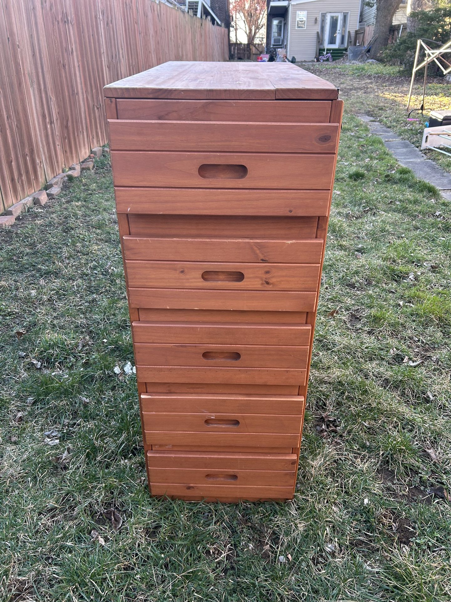 Wooden Shelving Unit With drawers