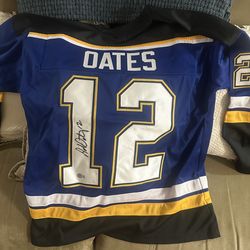 Adam Oates Signed Blues Jersey