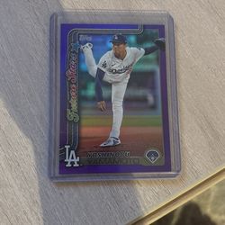 Topps 2025 Yoshinobu Yamamoto Purple Foil