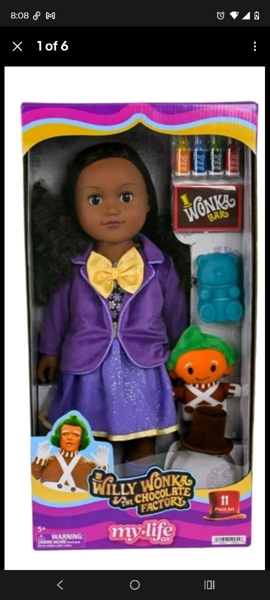 18" My Life As WILLY WONKA & THE CHOCOLATE FACTORY Doll Brown