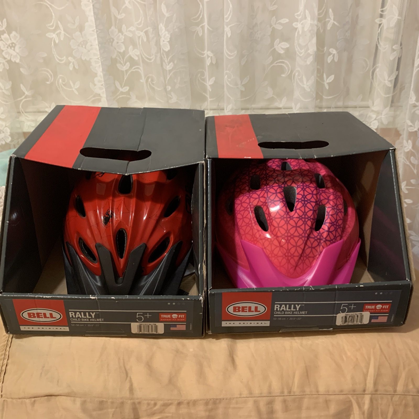 Bell Rally Child Bike Helmets Age 5-8 Boy And Girl 52 TO 56CM 20.5"-22" (PAIR)i