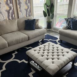 COUCHES BRAND NEW WITH OTTOMEN AND THROW PILLOWS. RUG WILL BE INCLUDED FOR EXTRA