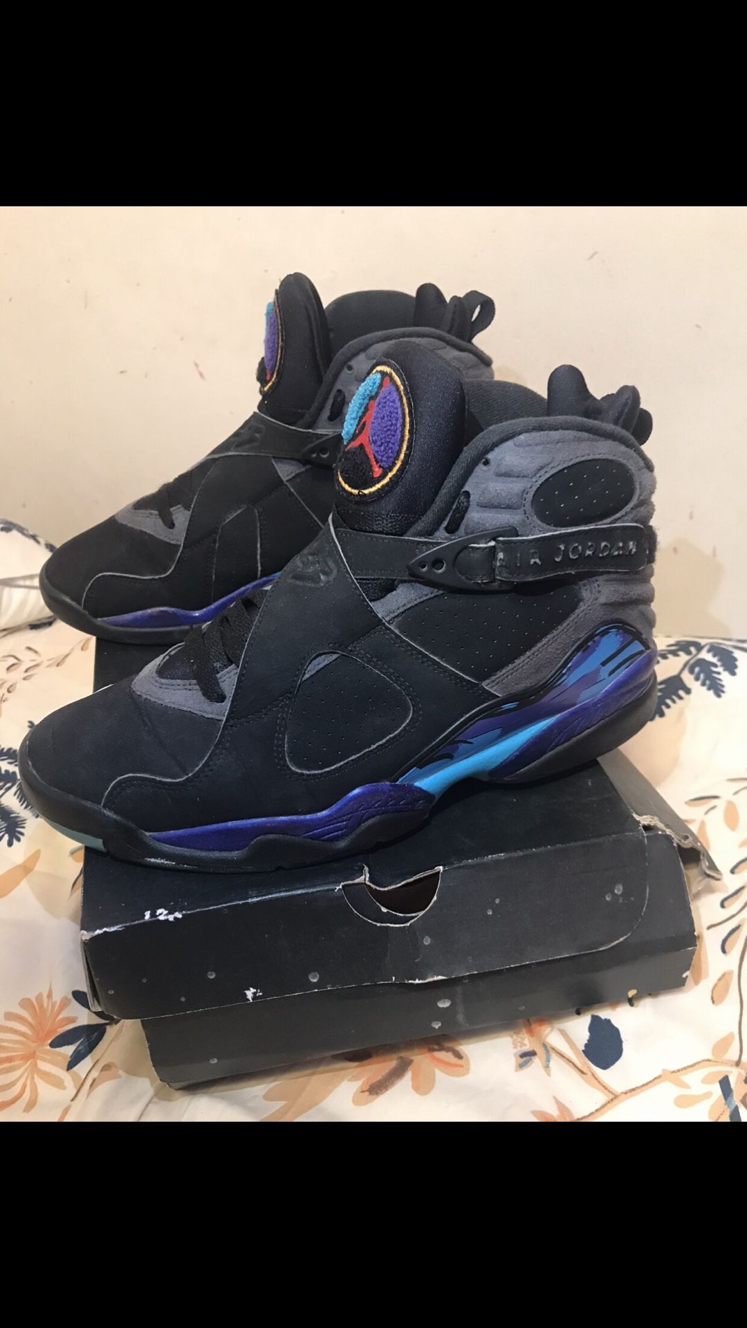 Jordan 8 Retro AQUA’S For Sale Size 8 Men🔥👟⚡️🦾👑