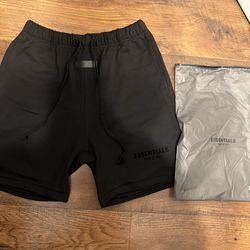 Essentials black shorts size large