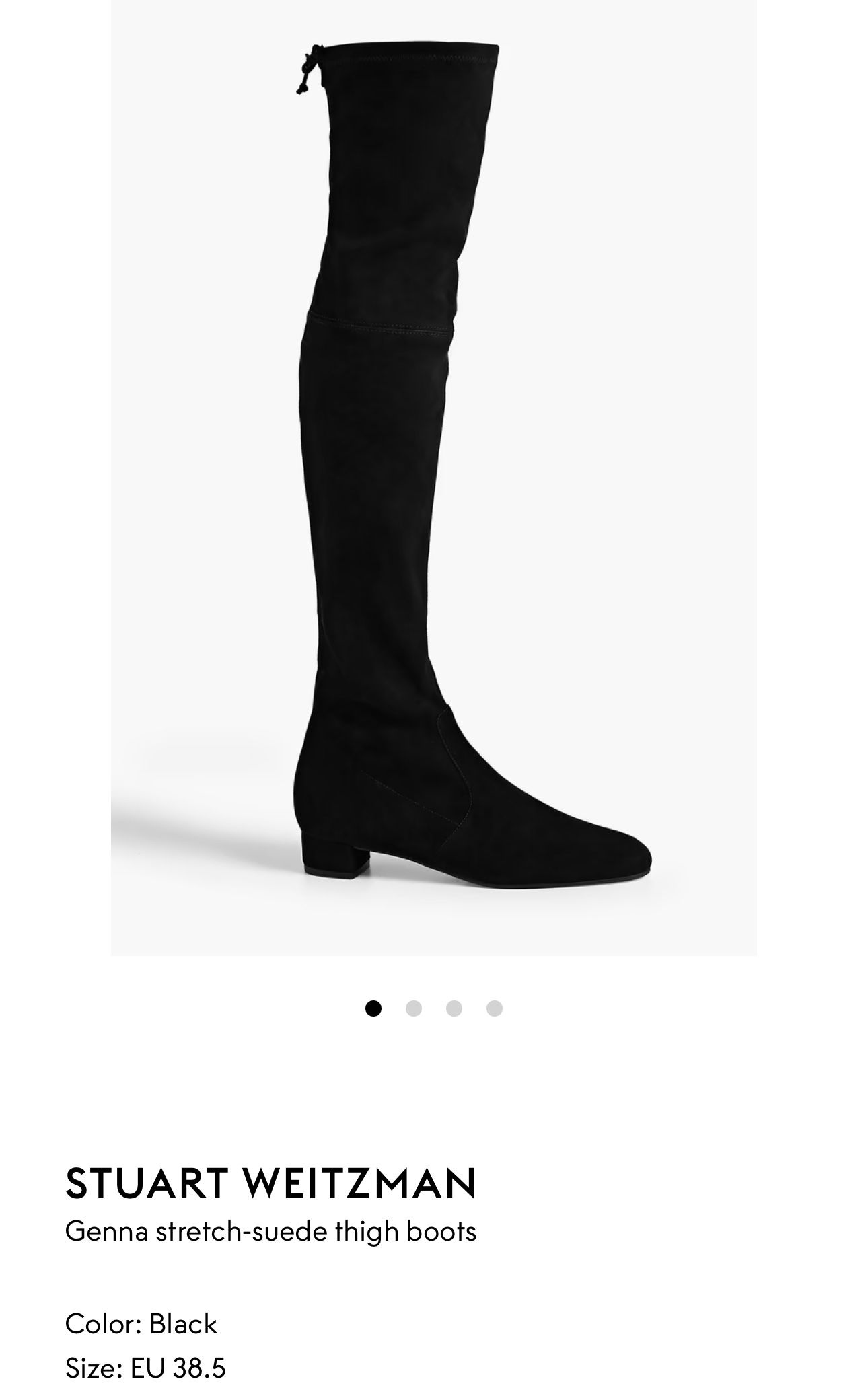 STUART WEITZMAN Genna stretch-suede thigh boots