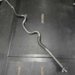 Standard 1inch Curl Bar With Rubber Grip-