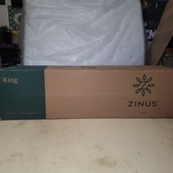 CAL KING  14" ZINUS MATTRESS- NEW