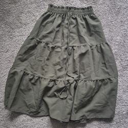 Green Long Skirt 