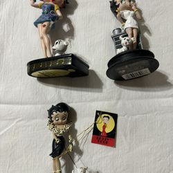 Set Of 3 Betty Boop Statues 