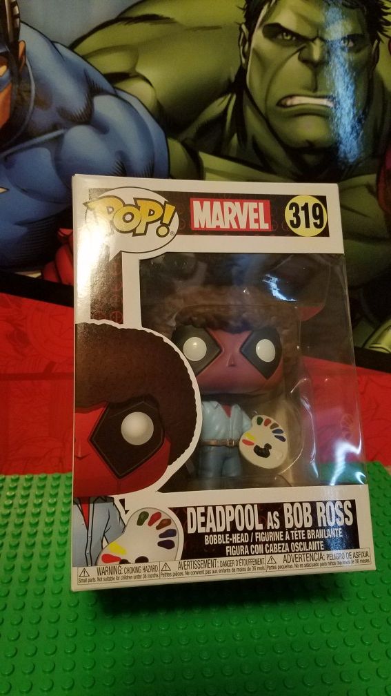 Deadpool as Bob Ross pop