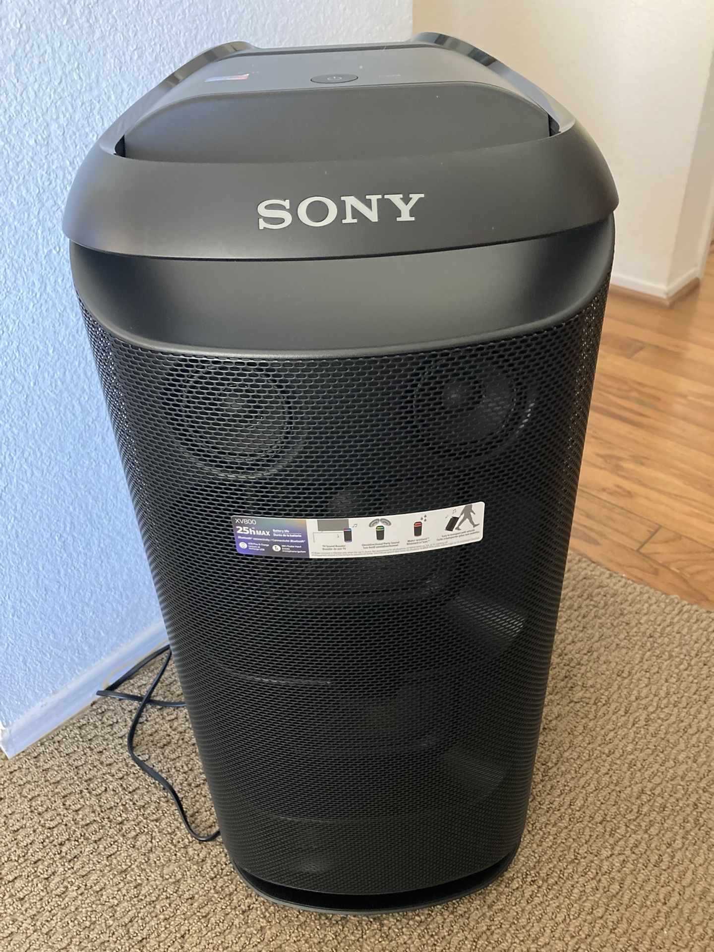 SONY Portable Bluetooth Karaoke Party Speaker  - New, 25 Hour Battery Life 