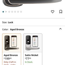 ULTRALOQ UL3 BT AB UL3 BT Bluetooth Enabled Fingerprint and Touchscreen Keyless Smart Door Lock (Aged Bronze)