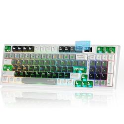 Womier M90 Creamy Keyboard W/ Number Pad, Wireless Gaming Mechanical Keyboard Open Box,  Box Has Damage, See Pics. Womier M90 Creamy Keyboard with Num