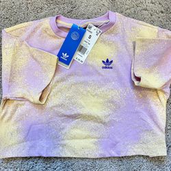 Adidas - Girls Graphic Print Cropped Tee
