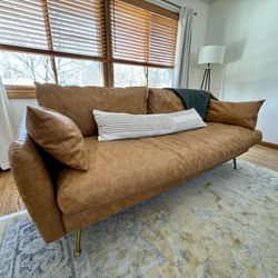 Albany Park Vegan Leather Sofa Couch