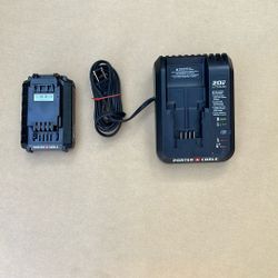 PORTER CABLE 20V Lithium Charger And Battery