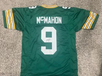 Jim McMahon Signed Custom Green Bay Packers Jersey JSA Witness COA