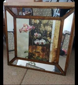 Orchid Metal And Mirror Frame Art