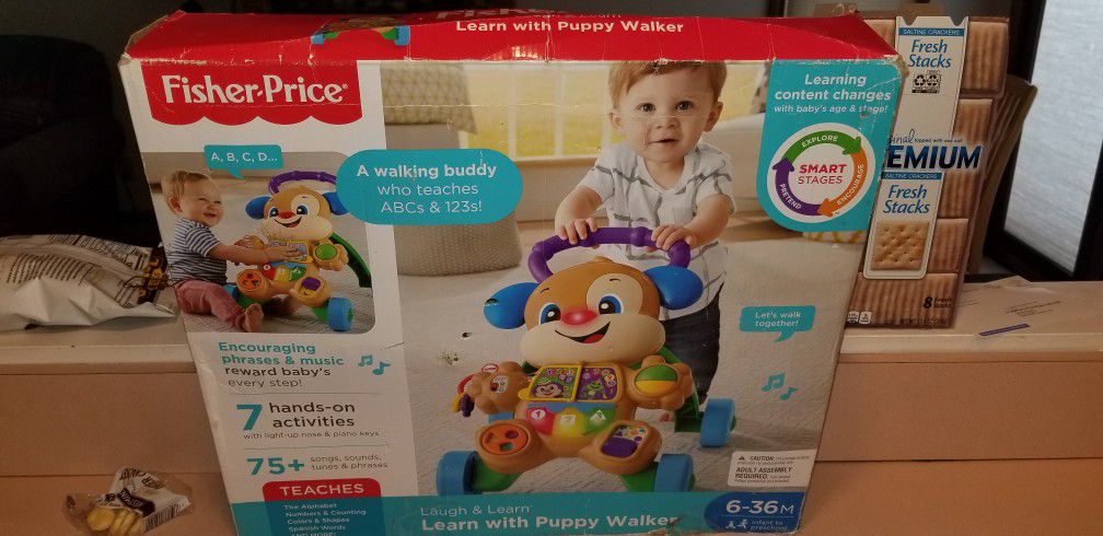 NEW IN BOX FISHER PRICE LAUGH AND LEARN PUPPY WALKER.  PICK UP MIDDLEBORO ONLY FINAL SALE 