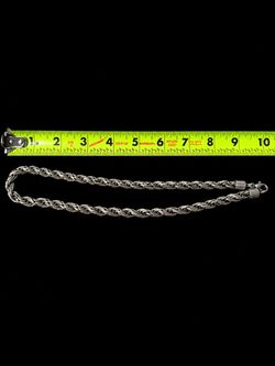 Massive 88g Solid Silver Woven Wheat Chain Necklace – Heavy Duty Stylized S-Clasp