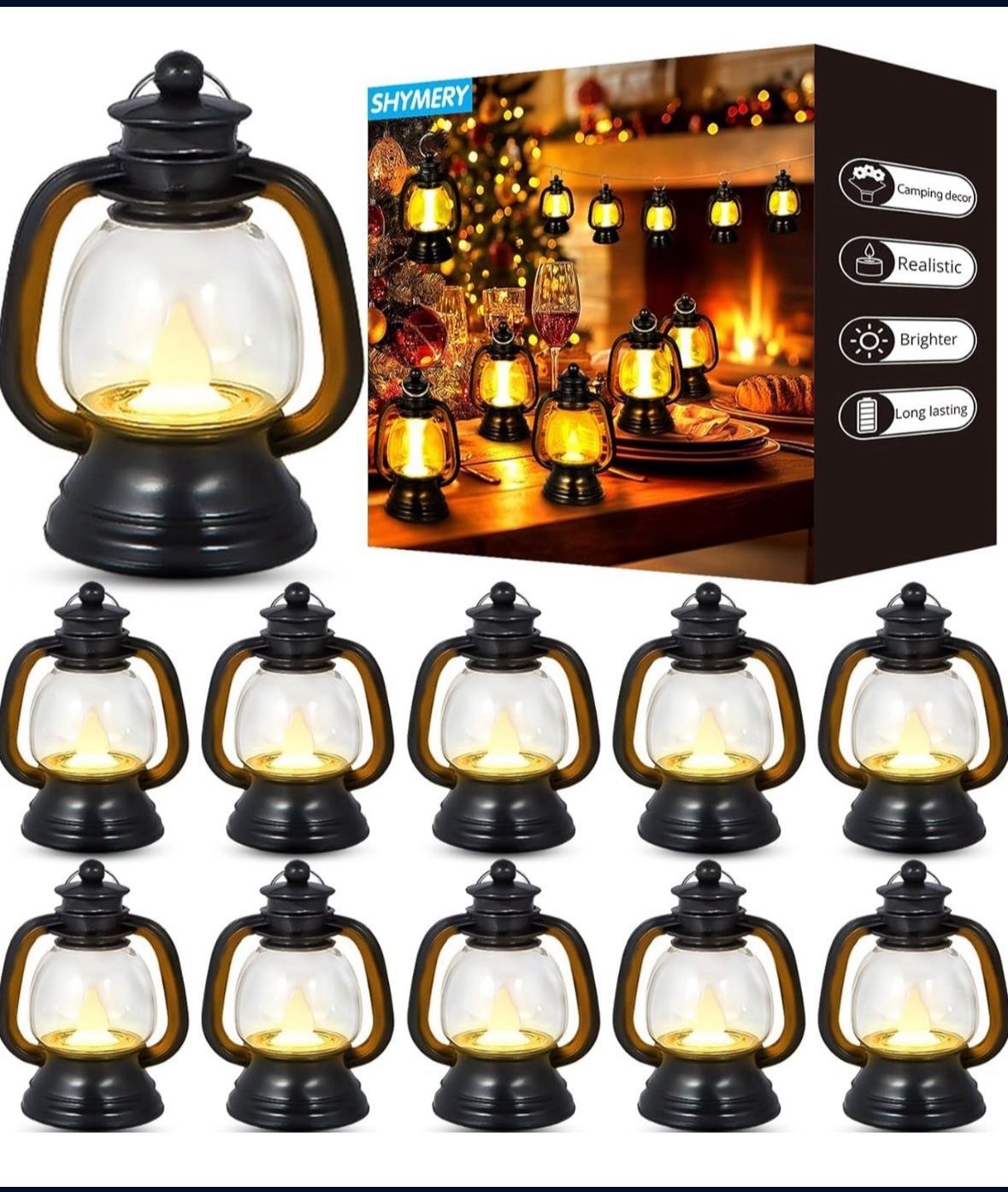 Mini Lantern, Western Party Decorations, 12 Pcs Western Themed Table Centerpieces, Cowboy Lantern Favors, Camping Decor Hanging Lamp for Halloween Chr