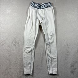 Nike Pro Tights Mens Size S White Training Stretch Gym Work Out Fitness #1703