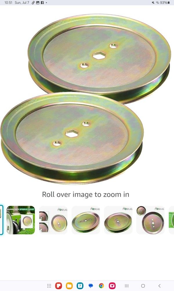 2 Pack GX20367 JD spindle Pulley For Lawn Tractors (3)
