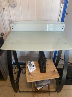 Tall Glass Table 