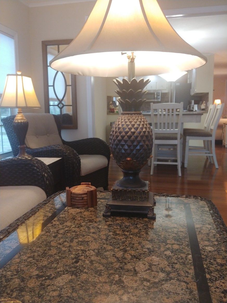 Beautiful Pineapple Lamp Very Heavy