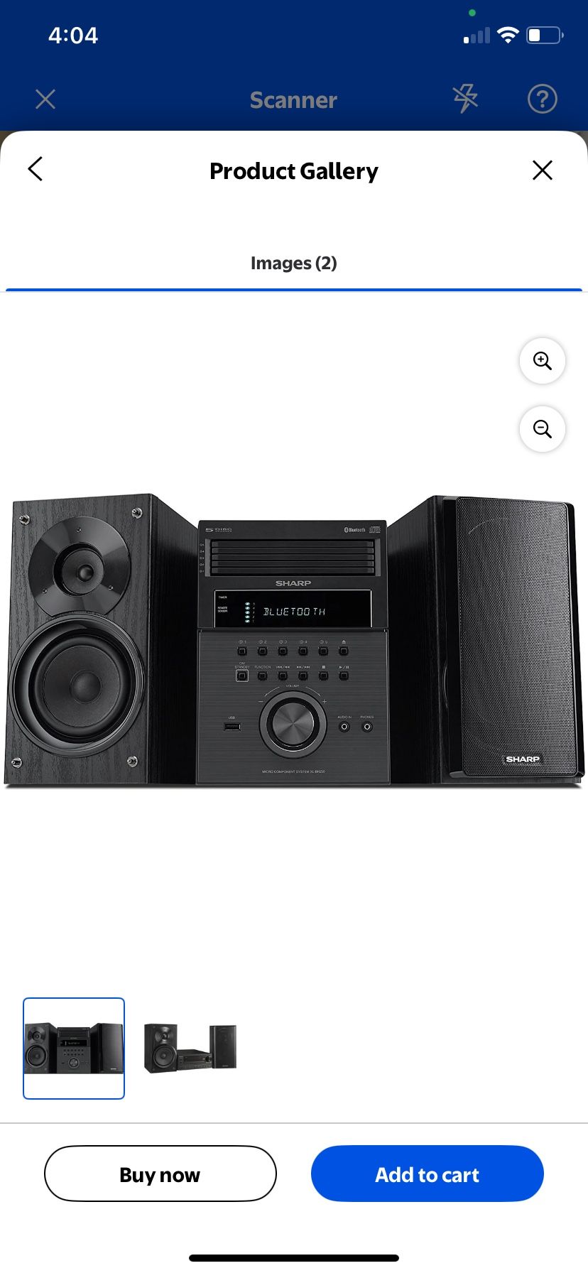 Sharp XL-HF203B - Audio system - 50 Watt (total)