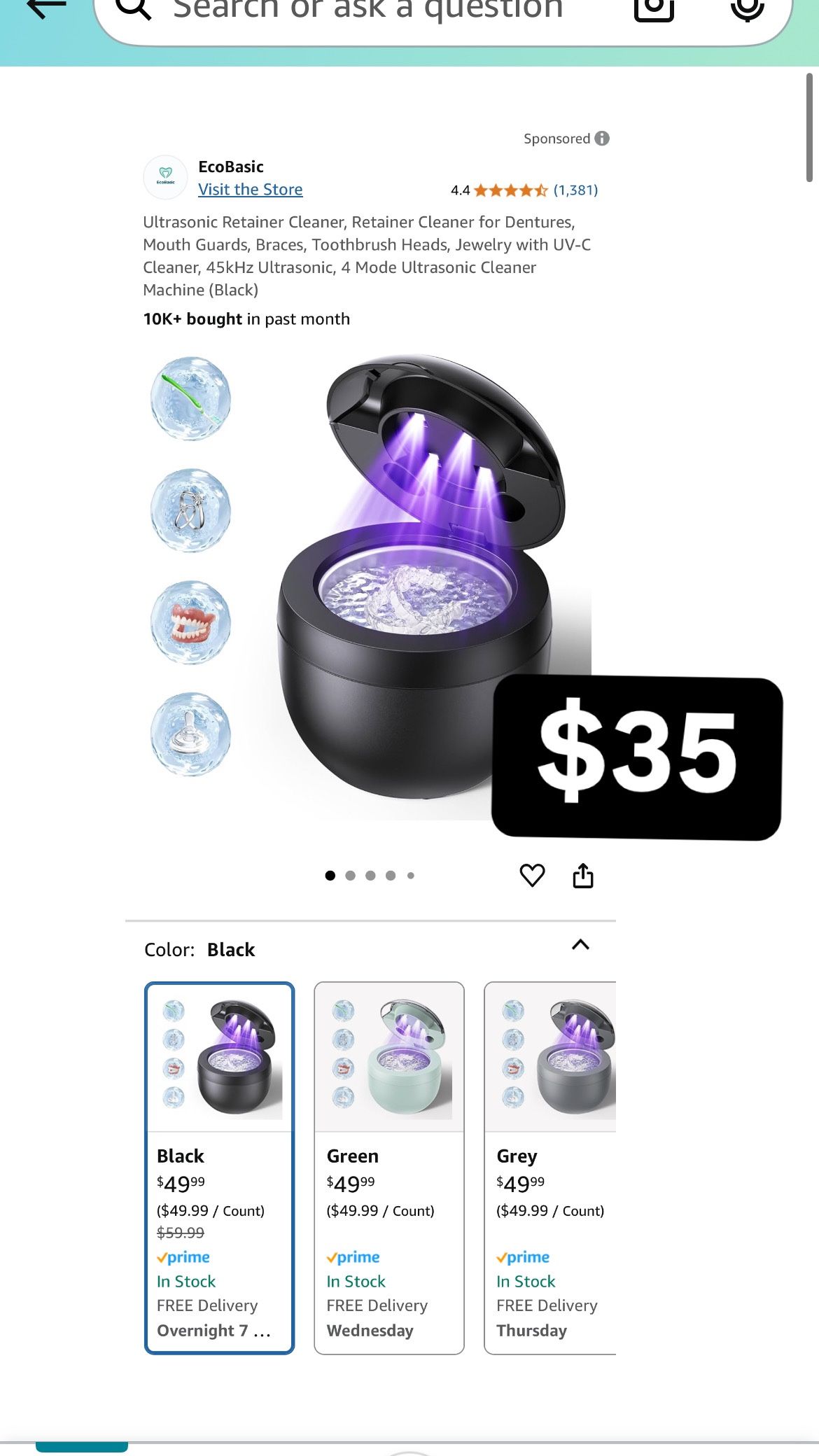 Ultrasonic Retainer Cleaner