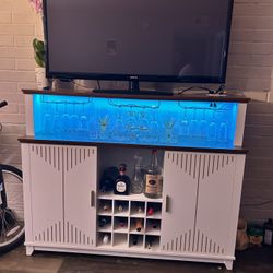 TV Stand with Built-In Wine Rack – Stylish & Functional 