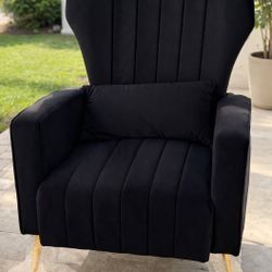 Black Velvet Chair 