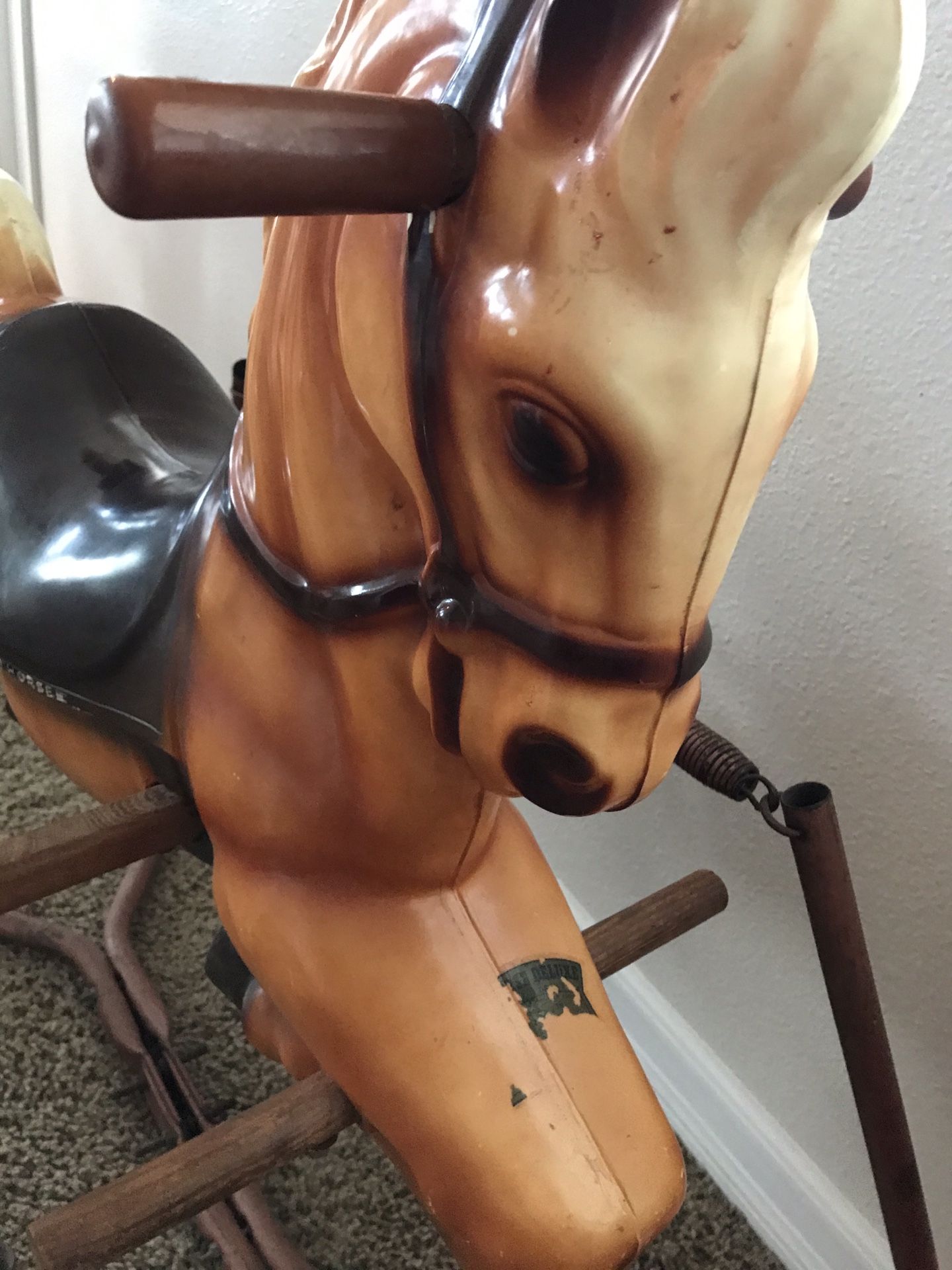 Vintage antique Wonder horse spring rocker horse late 50 s early