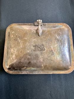 Vintage Silver on Copper Hinged Box – Monogrammed