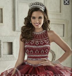 Burgundy quinceanera Dress