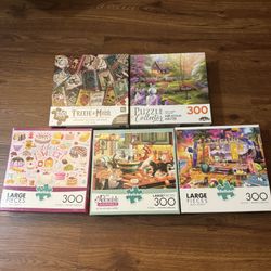 5 300 piece puzzles