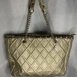 Big Buddha Gold Diamond Stitch Tote Bag