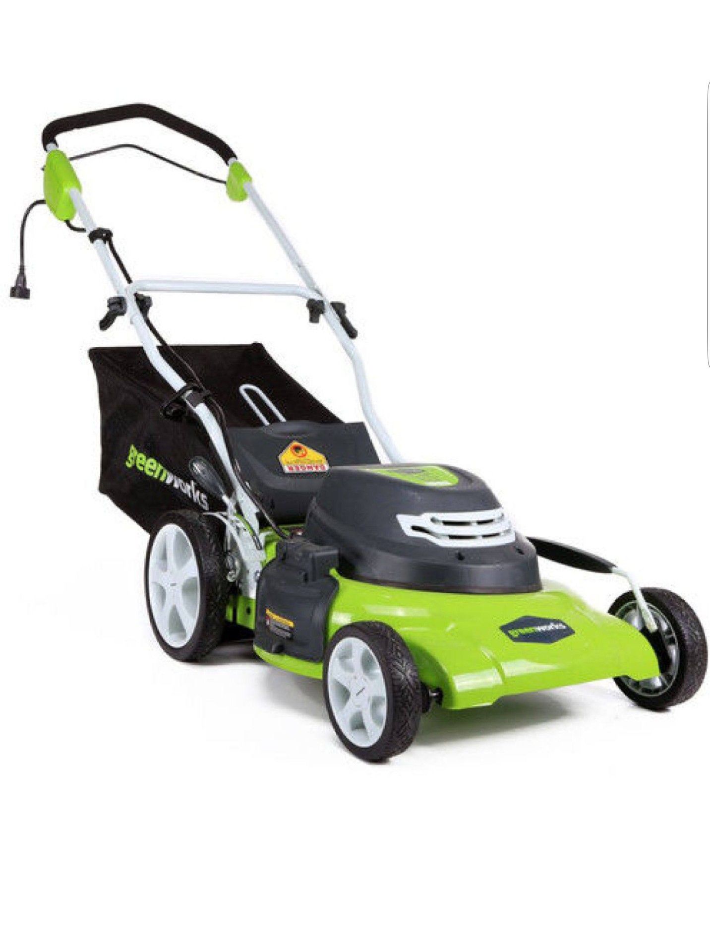 GreenWorks Corded 12 Amp 20-Inch Lawn Mower used 5 times only