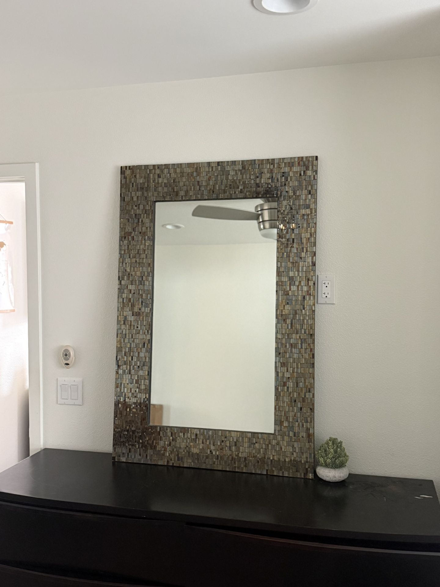 Pier 1 Brown Mosaic Wall Mirror