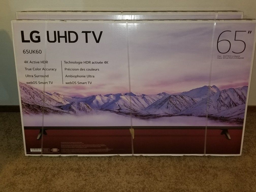 65" LG UHD 4k smart t.v brand new never opened $800 O.B.O. Trade for power tools, toolboxes,