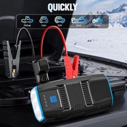 Car Jump Starter 2000A Peak Battery Jump Starter Portable 12V Jump Box for Vehicles 7.0L Gas and 5.5L Diesel Engines with 4 Modes LED Light