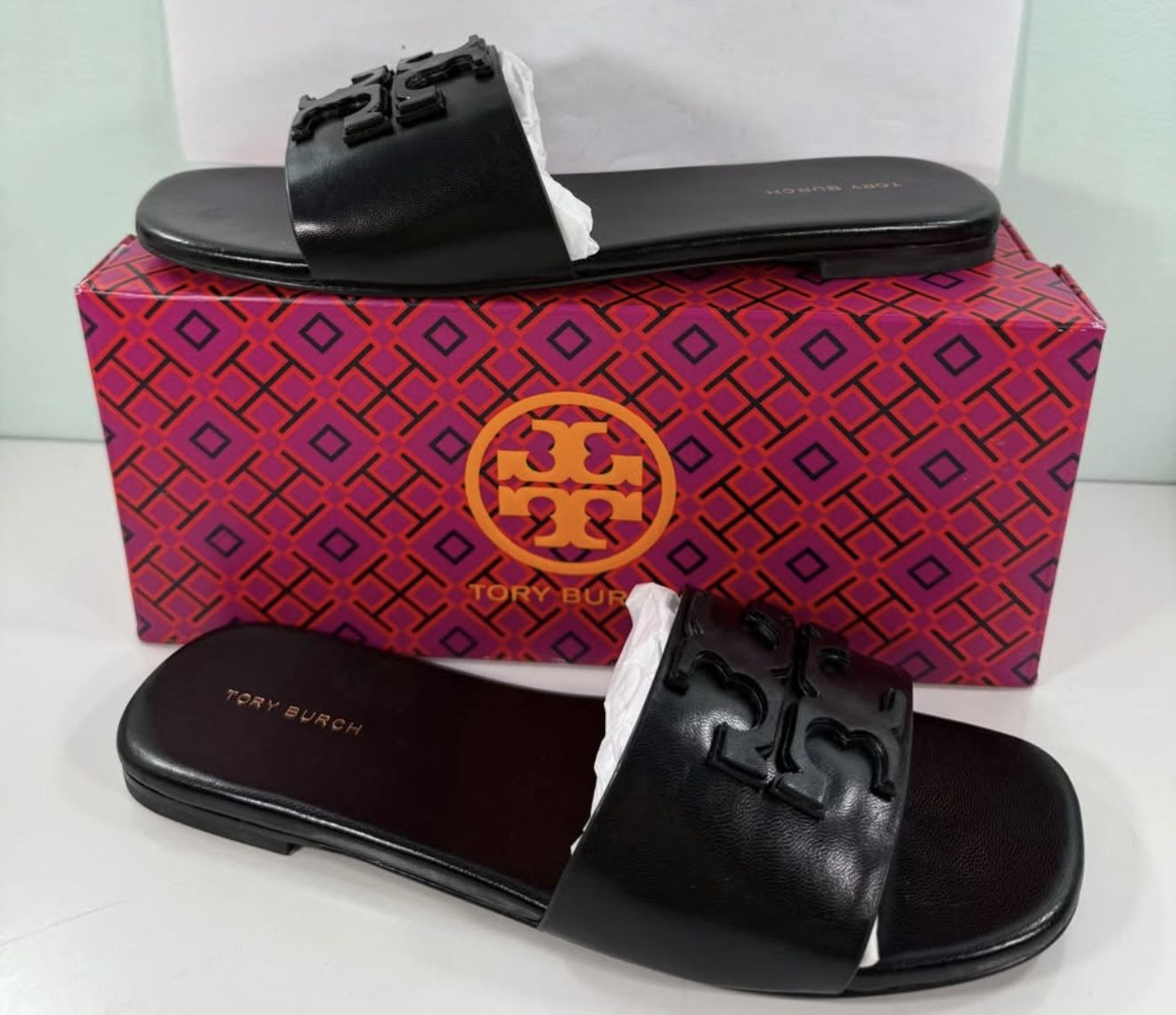 New Tory Burch women’s Ines Flat Slide Goat Leather - size 7