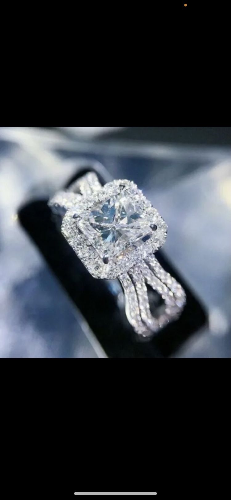 Luxury Exquisite 4.37 CT. Moissanite Diamond Bridal Proposal Size 5 WeddingBand