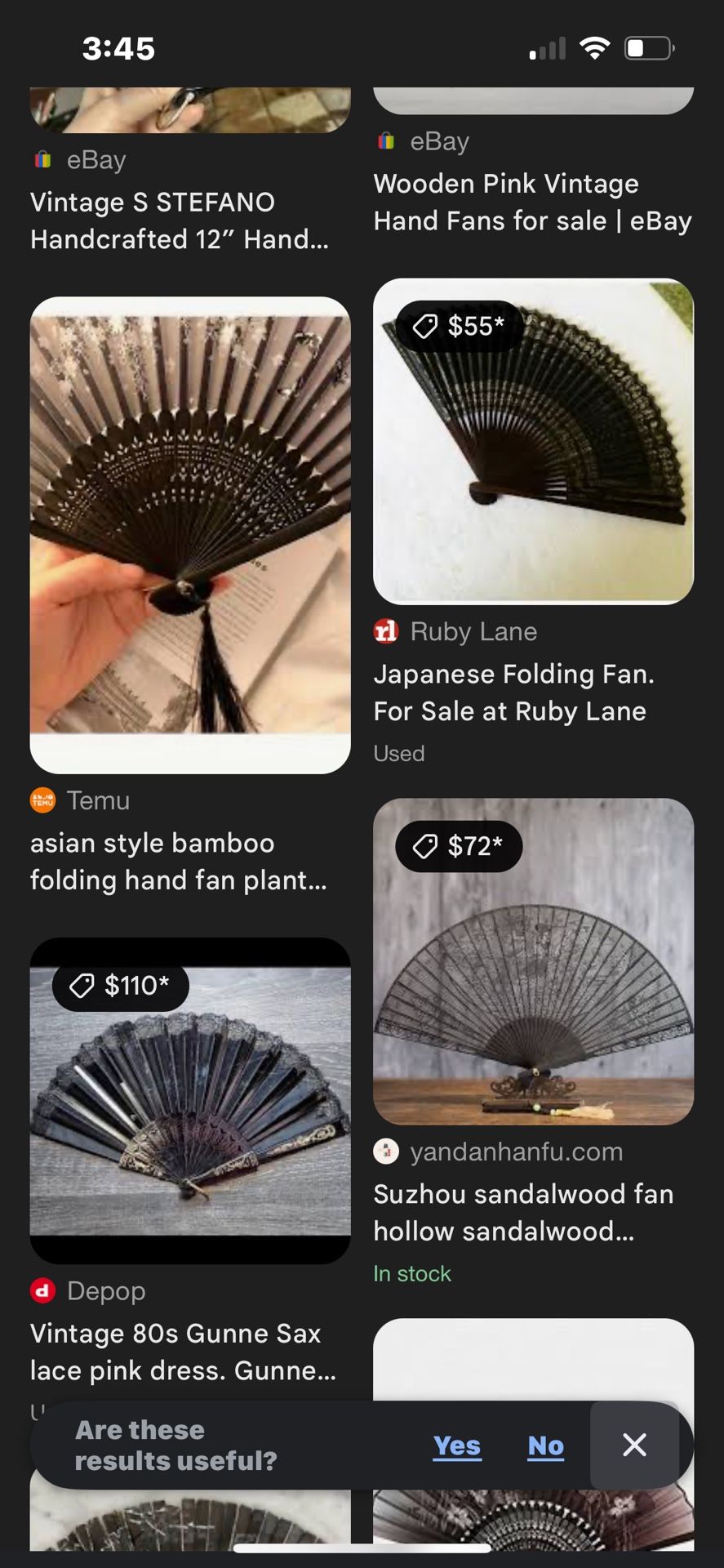 Antique Japanese handheld fan